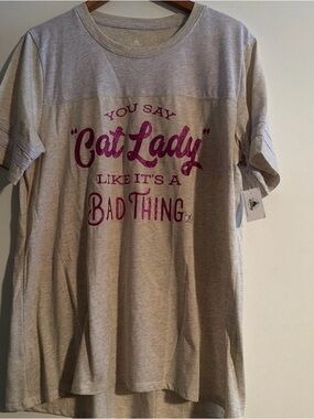 NEW Disney Parks You Say Cat Lady Like It’s A Bad Thing T-shirt Tee Women’s XL